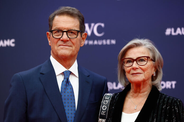 El ex futbolista y ex entrenador Fabio Capello y su esposa, Laura Ghisi. EFE/ Daniel González
