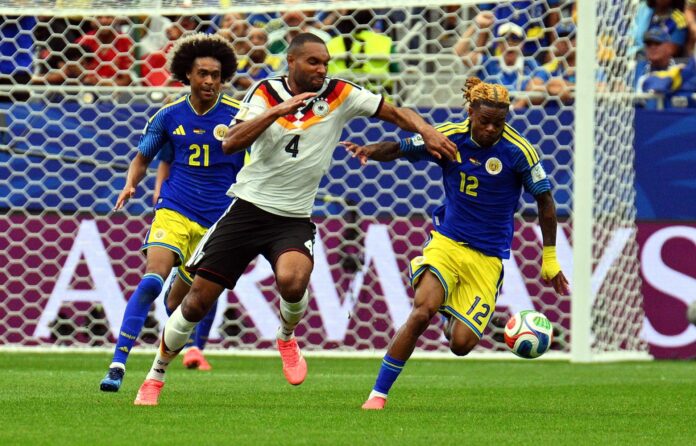 El internacional alemán Jonathan Tah (c), durante el partido que su selección disputó el pasado 13 de junio contra Curazao en el Mundial de Estados Unidos, México y Canadá. EFE/ Sam Wasson
