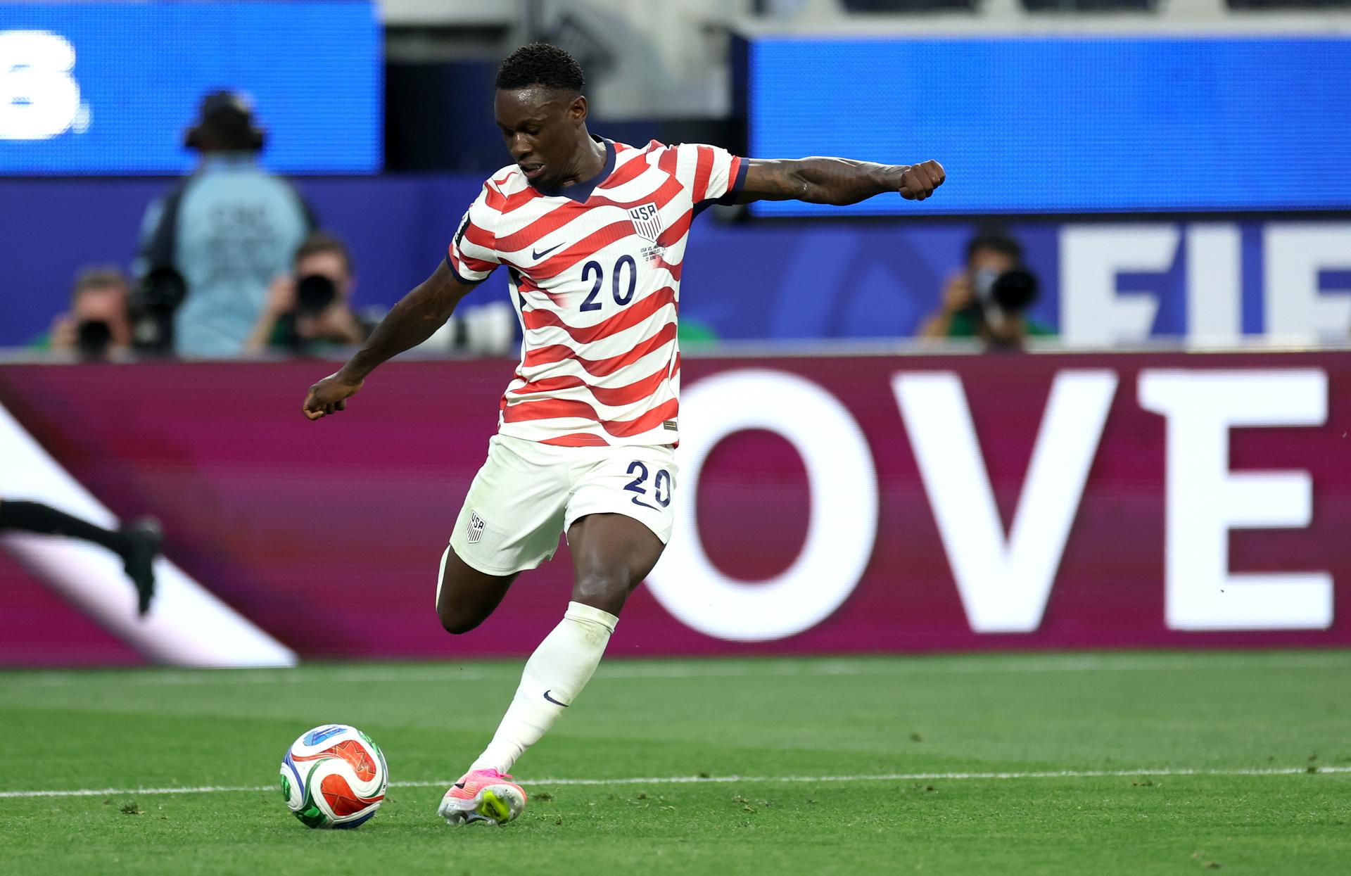 Folarin Balogun, delantero de Estados Unidos. EFE/EPA/CHRIS TORRES
