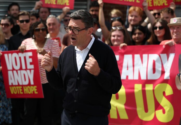 Fotografía del candidato laborista Andy Burnham. (Reino Unido) EFE/Adam Vaughan
