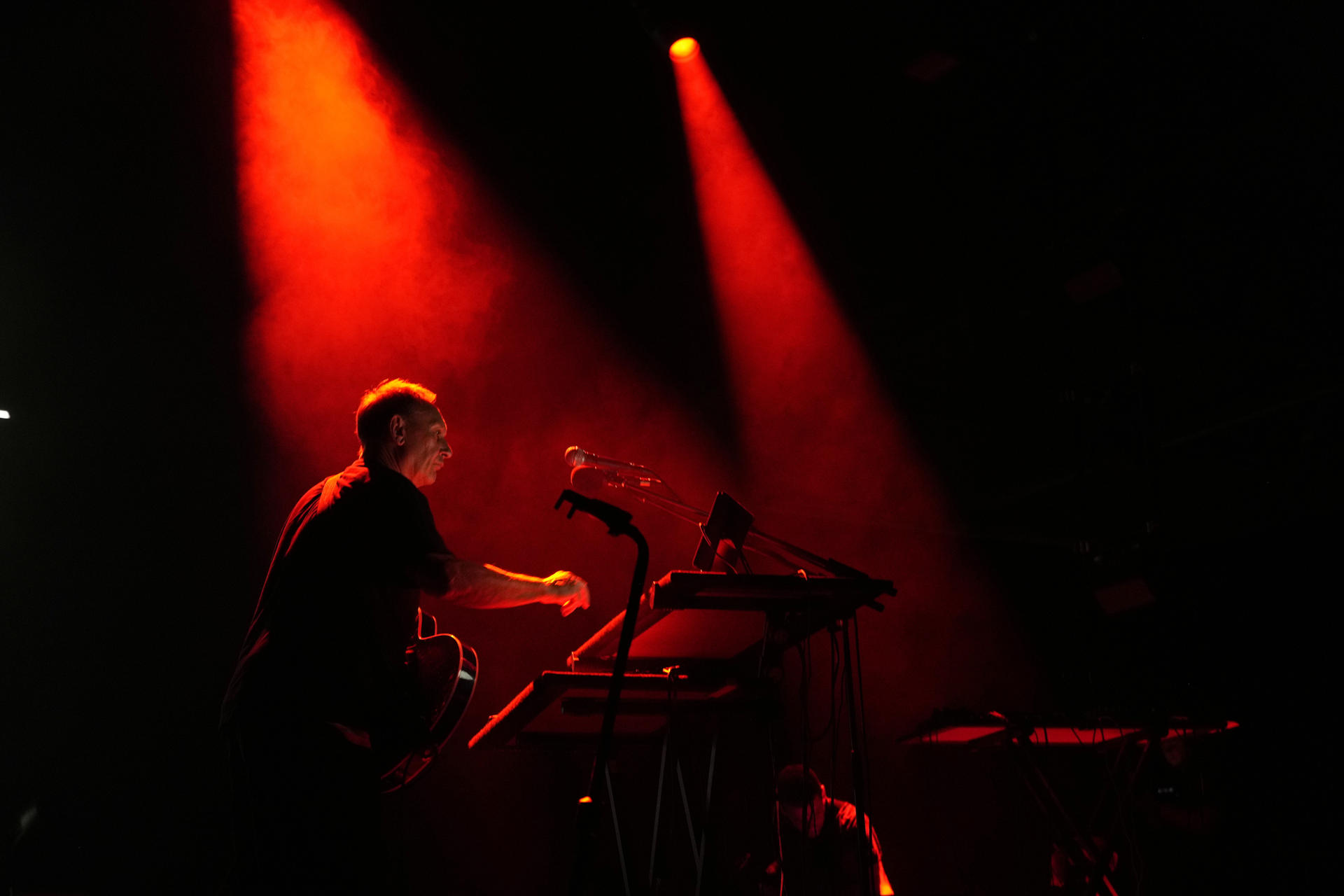 El grupo británico Cabaret Voltaire actúa en el Festival Sónar este jueves, en Barcelona. EFE/ Alejandro García
