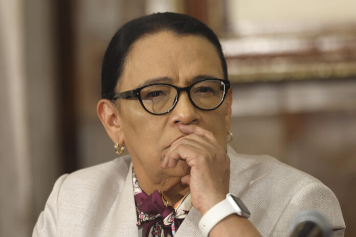La secretaria de Gobernación de México, Rosa Icela Rodríguez, asiste a una rueda de prensa, en Ciudad de México (México). Imagen de archivo. EFE/ Sáshenka Gutiérrez

