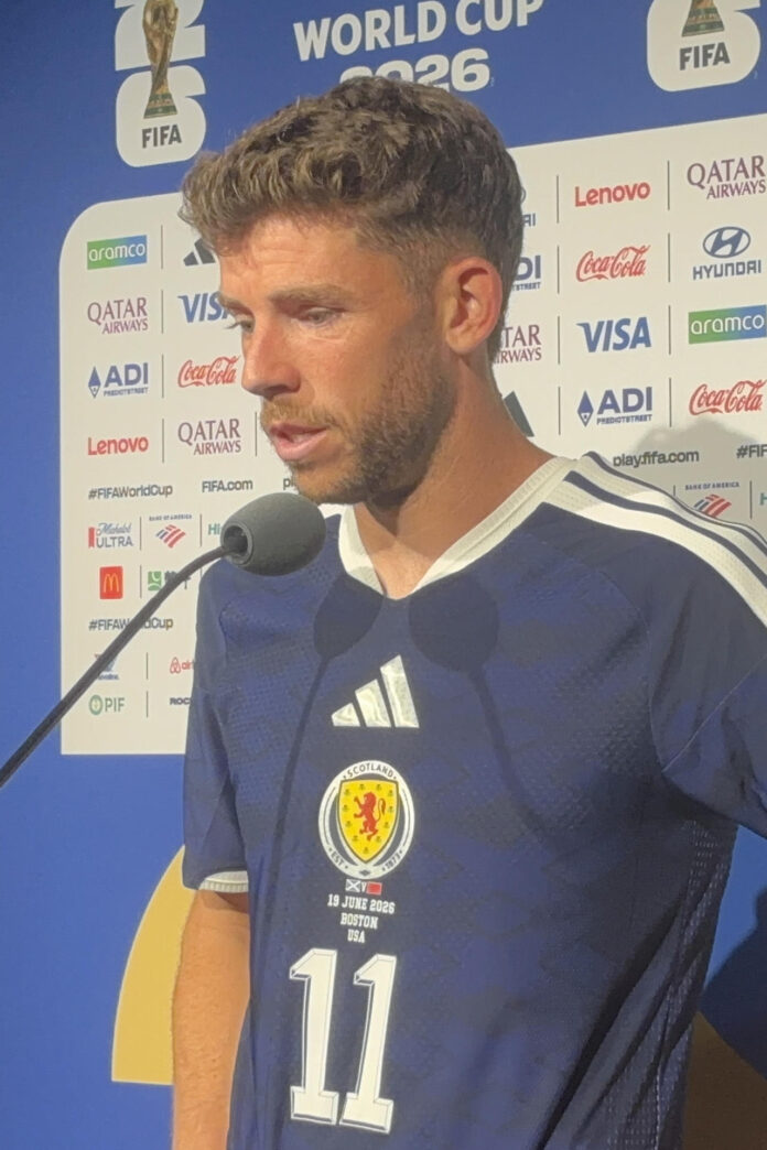 GR6084. MASSACHUSETTS (ESTADOS UNIDOS), 19/06/2026.- Ryan Christie de Escocia habla en una rueda de prensa este viernes, en Massachusetts (Estados Unidos). EFE/ Jan Téllez Asensio

