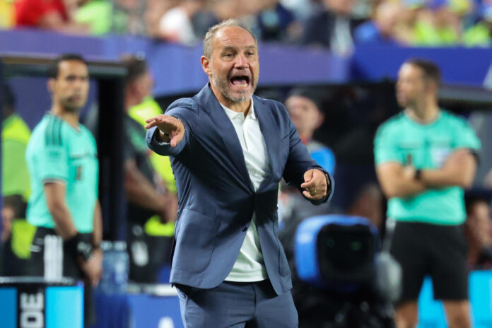 El seleccionador de Haití, el francés Sébastien Migné, lamentó este viernes la eliminación de su equipo del Mundial 2026 tras caer por 3-0 ante Brasil en Filadelfia. EFE/ Sebastiao Moreira
