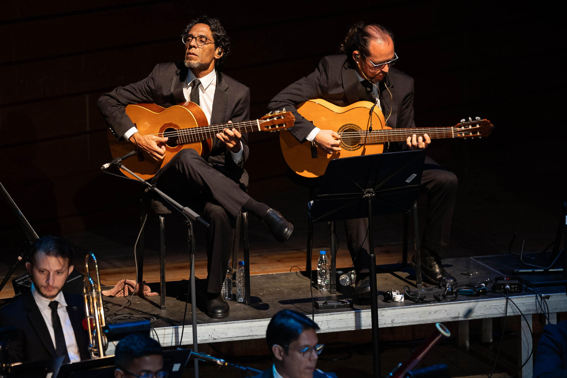 Integrantes de La Orquesta de Cámara Simón Bolívar participan en un homenaje al poeta y dramaturgo español Federico García Lorca con el espectáculo poético-musical 'Lorca como tú quieras', este sábado en Caracas (Venezuela). EFE/ Ronald Peña R

