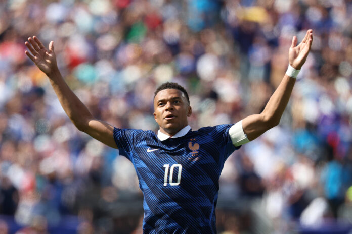 Kylian Mbappe, de Francia, celebra su primer gol en el Mundial 2026. EFE/ Sebastiao Moreira
