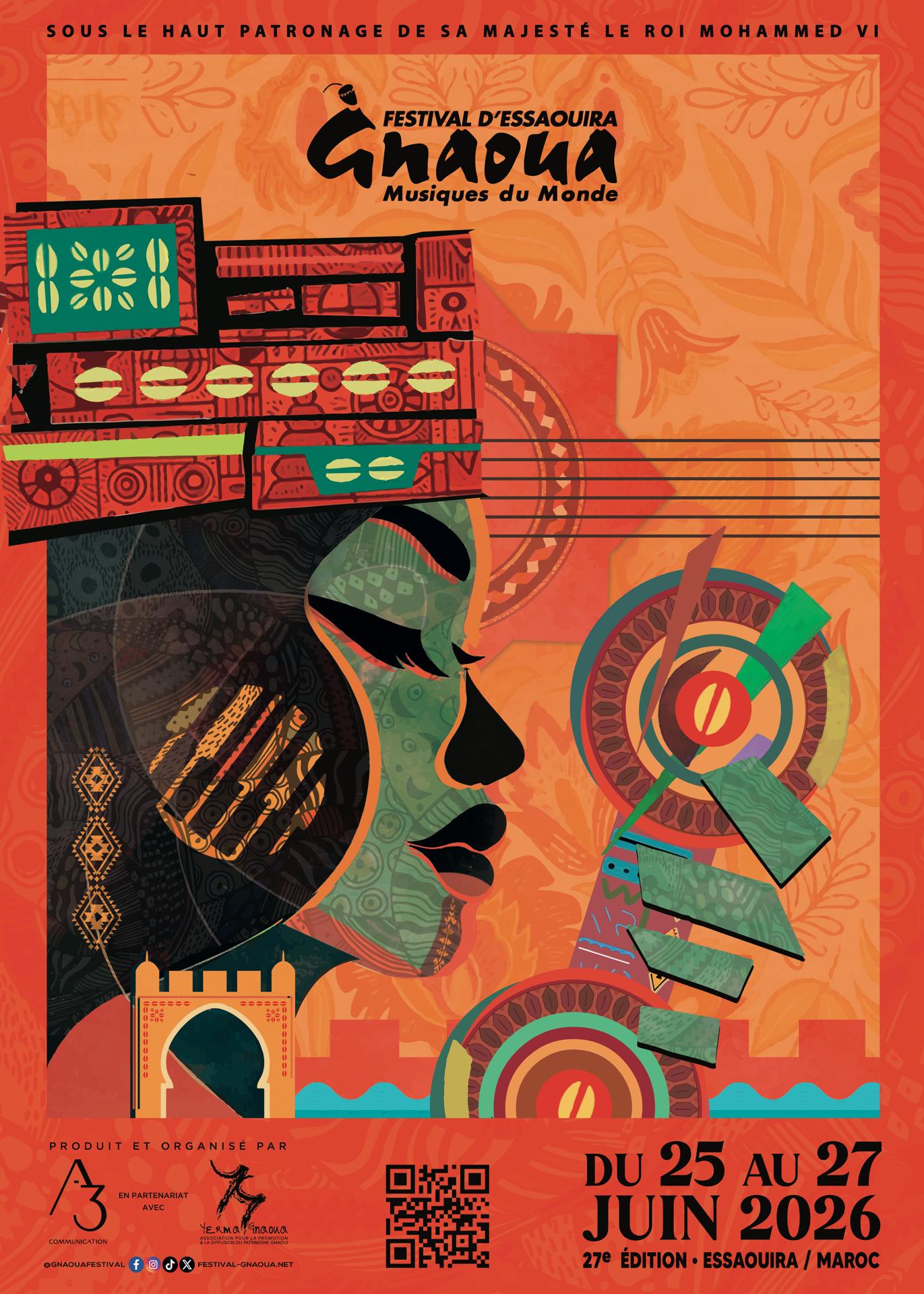Cartel del Festival Gnaoua 2026. EFE/CEDIDO POR EL FESTIVAL GNAOUA/SOLO USO EDITORIAL
