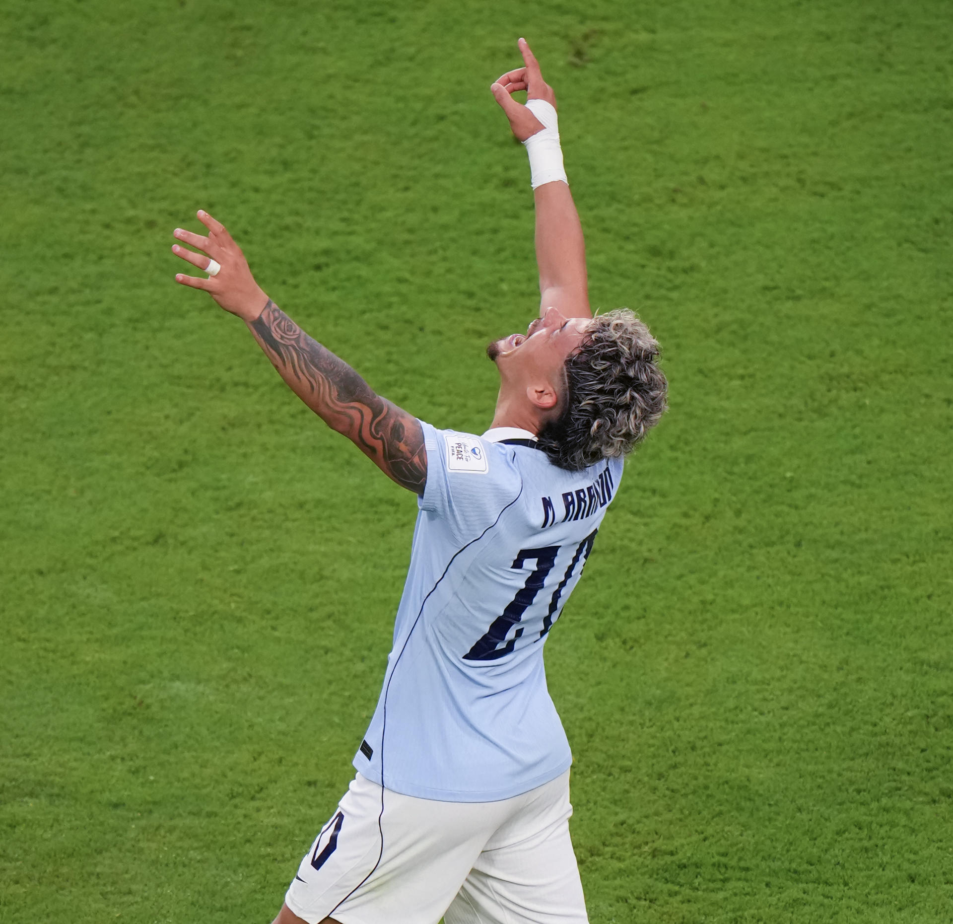 Maxi Araújo, la apuesta de Marcelo Bielsa, el as que necesita Uruguay en la partida decisiva contra España. EFE/ Alberto Boal
