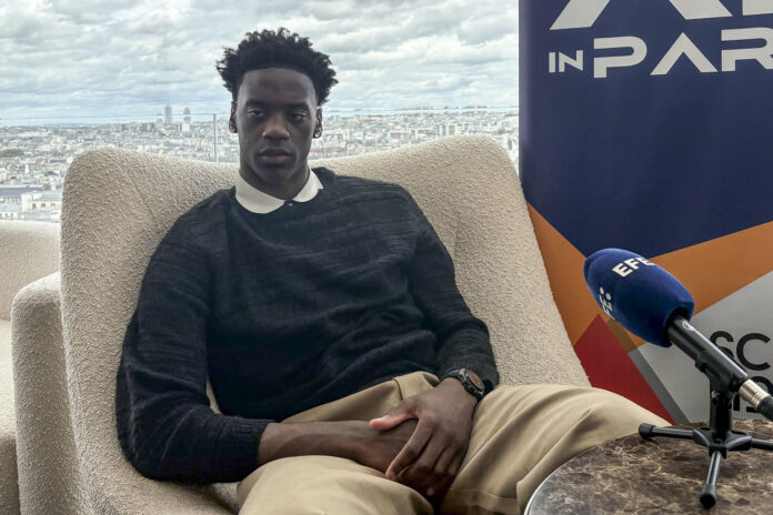 El jugador de baloncesto AJ Dybantsa,en foto de archivo de Pol Lloberas. EFE
