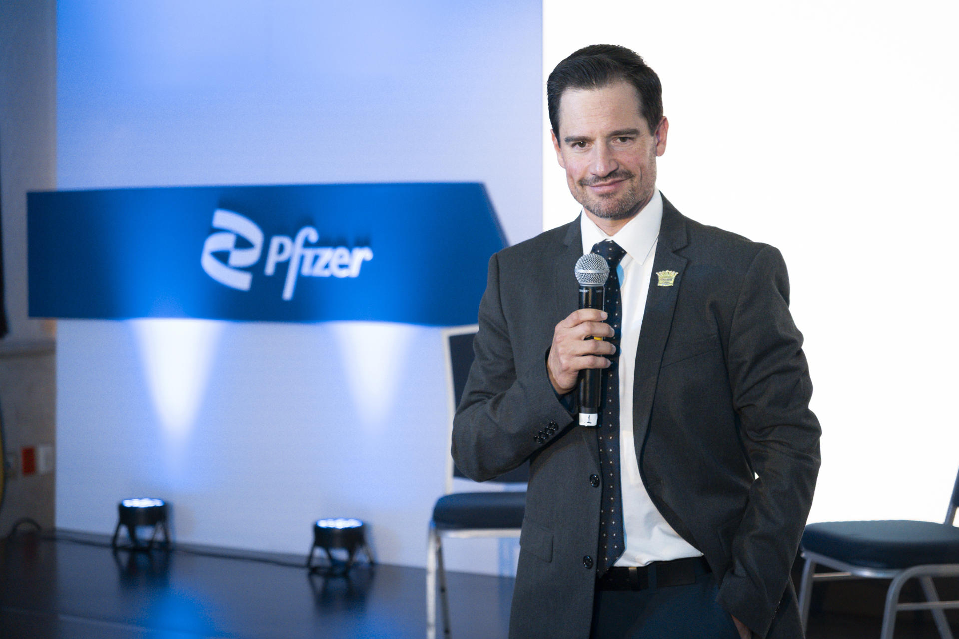 Director general de Pfizer México, Juan Luis Morell, hablando en Ciudad de México (México). EFE/ Pfizer /SOLO USO EDITORIAL/NO VENTAS/ SOLO DISPONIBLE PARA ILUSTRAR LA NOTICIA QUE ACOMPAÑA (CRÉDITO OBLIGATORIO)