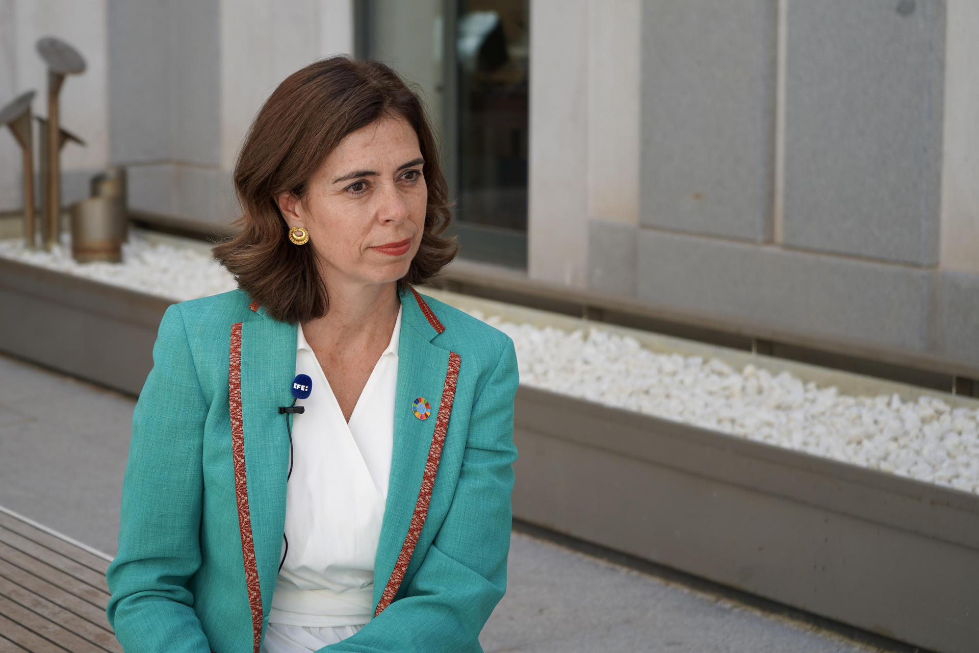 MADRID, 24/06/2026.- La directora regional de ONU Mujeres para Europa y Asia Central, Belén Sanz, en una entrevista con EFE en Madrid durante su participación en la V Conferencia Ministerial de Política Exterior Feminista. EFE/Laura de Grado