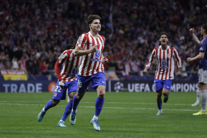 El delantero del Atlético de Madrid Julián Álvarez en foto de archivo de Juanjo Martín. EFE
