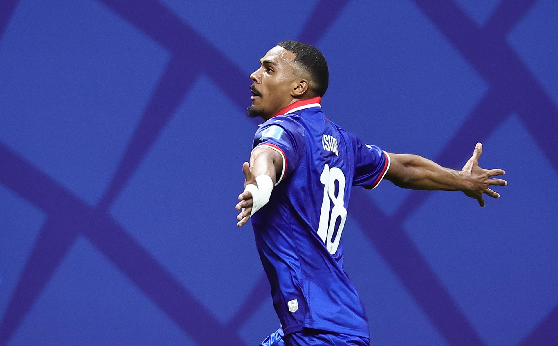 Wilson Isidor, de Haití, anotó un golazo ante Marruecos en el Mundial 2026. EFE/EPA/RONALD WITTEK
