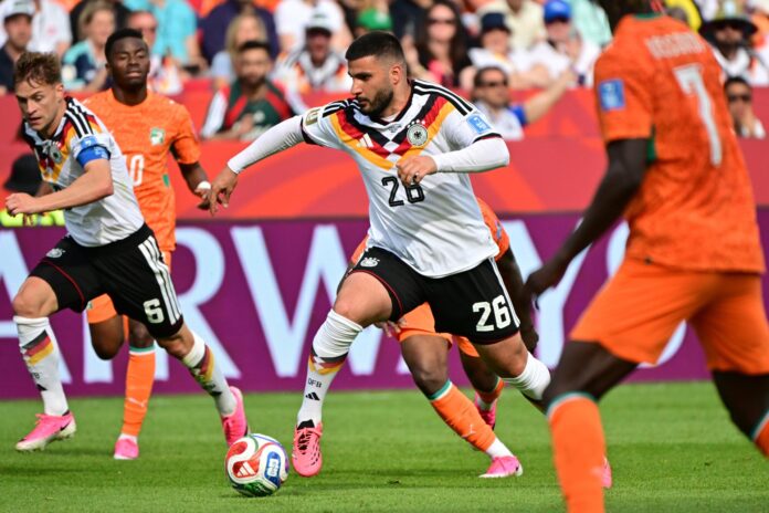 Deniz Undav (c), jugador de Alemania. EFE/EPA/EDUARDO LIMA

