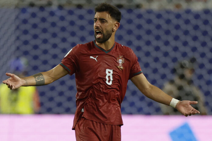 Bruno Borges de Portugal en el partido del grupo K en el Mundial de la FIFA 2026 entre Colombia y Portugal en el estadio Hard Rock de Miami (EE.UU.). EFE/ Alberto Estevez
