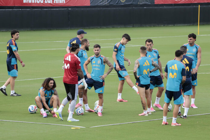 Jugadores de España entrenando en Chattanooga (Estados Unidos). EFE/ Lavandeira Jr
