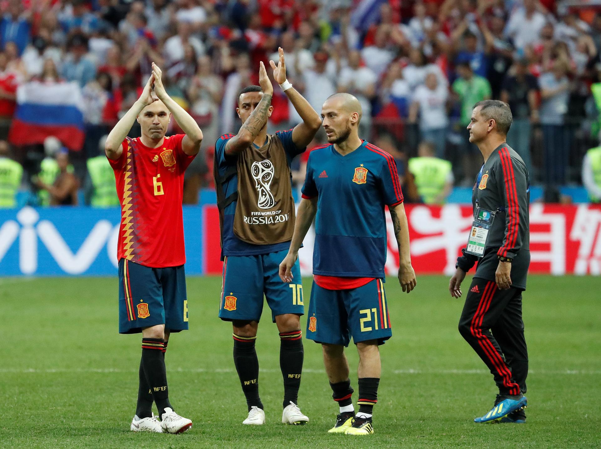 Jugadores españoles, en una foto de archivo tras su eliminación en el Mundial de Rusia 2018. EFE/Javier Etxezarreta
