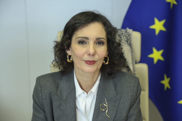 La comisaria europea de Gestión de Crisis, , Hadja Lahbib, en una fotografía de archivo. EFE/Olatz Castrillo
