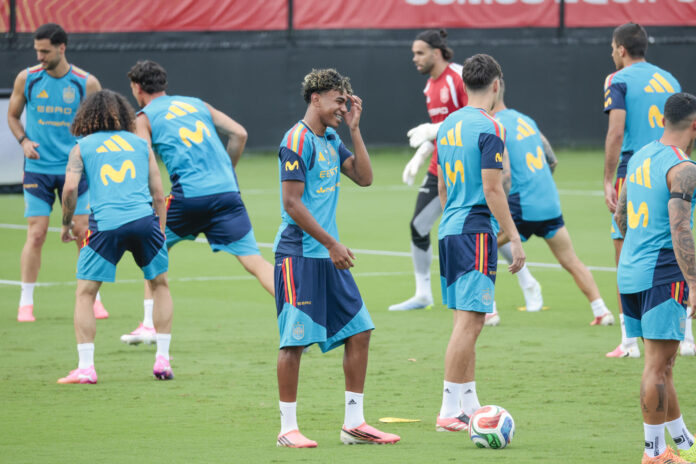 Jugadores de España entrenan en Chattanooga. EFE/ Lavandeira Jr
