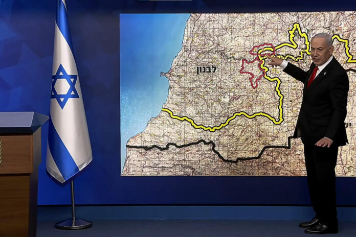 Captura de un video del pasado 27 de junio en la que se ve al primer ministro de Israel, Benjamin Netanyahu, durante una videoconferencia en Jerusalén. EFE/Oficina del Primer Ministro de Israel
