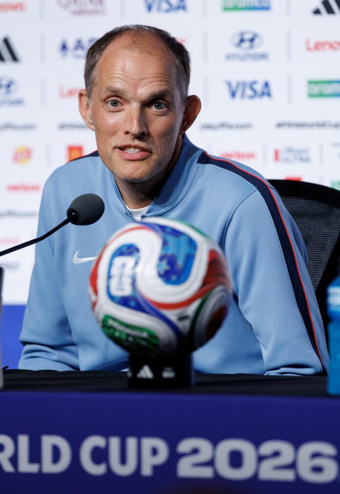 El entrenador de la selección nacional de fútbol de Inglaterra, Thomas Tuchel, asiste a una rueda de prensa en Atlanta, Georgia (EE.UU.). EFE/CRISTOBAL HERRERA-ULASHKEVICH
