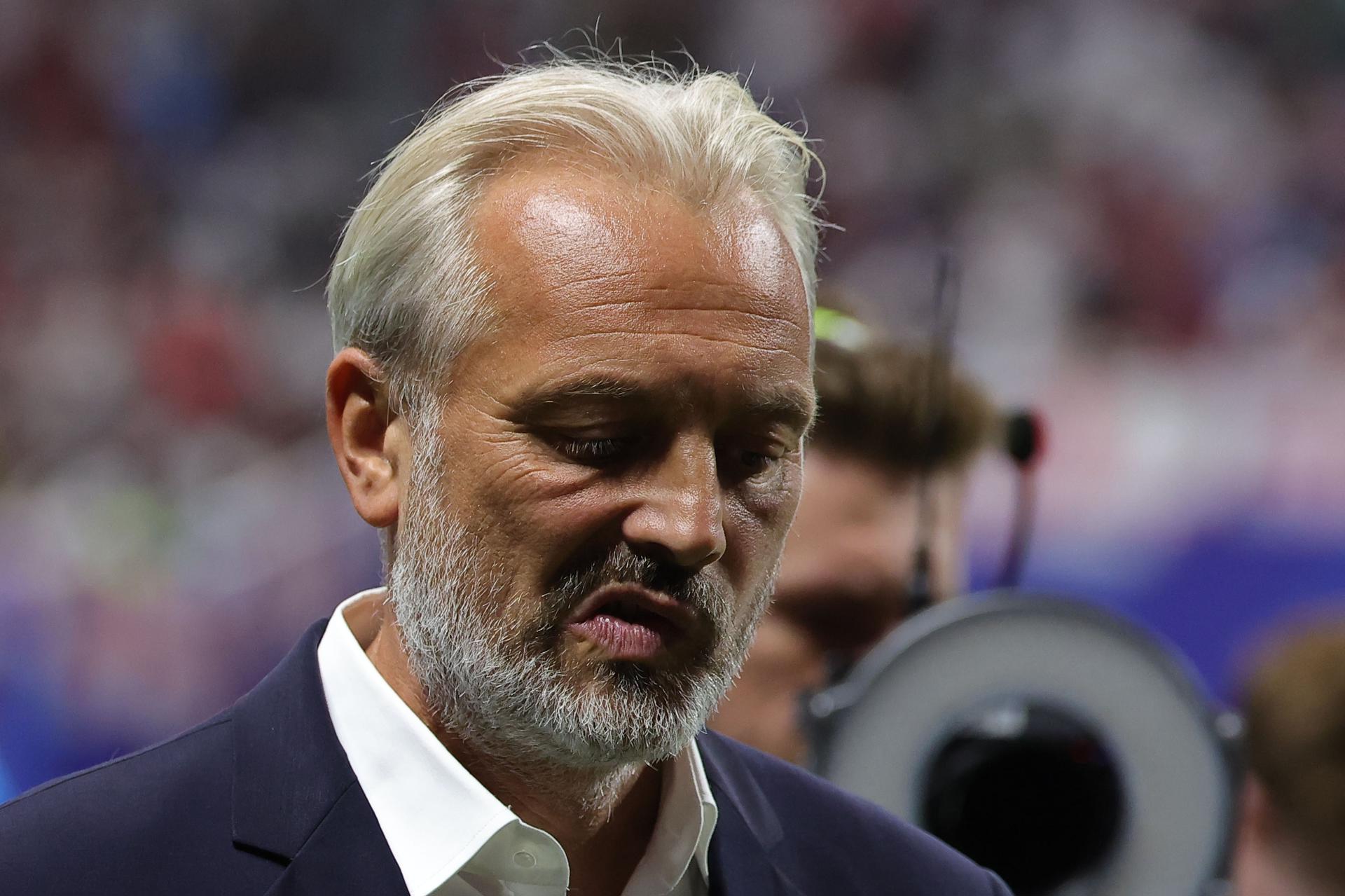 Sébastien Desabre, seleccionador de República Democrática del Congo, destacó este miércoles en Atlanta que Inglaterra tuvo que recurrir a Harry Kane, el "mejor delantero del mundo", para remontar el partido de dieciseisavos de final del Mundial que perdía con sus pupilos. EFE/EPA/CRISTOBAL HERRERA-ULASHKEVICH
