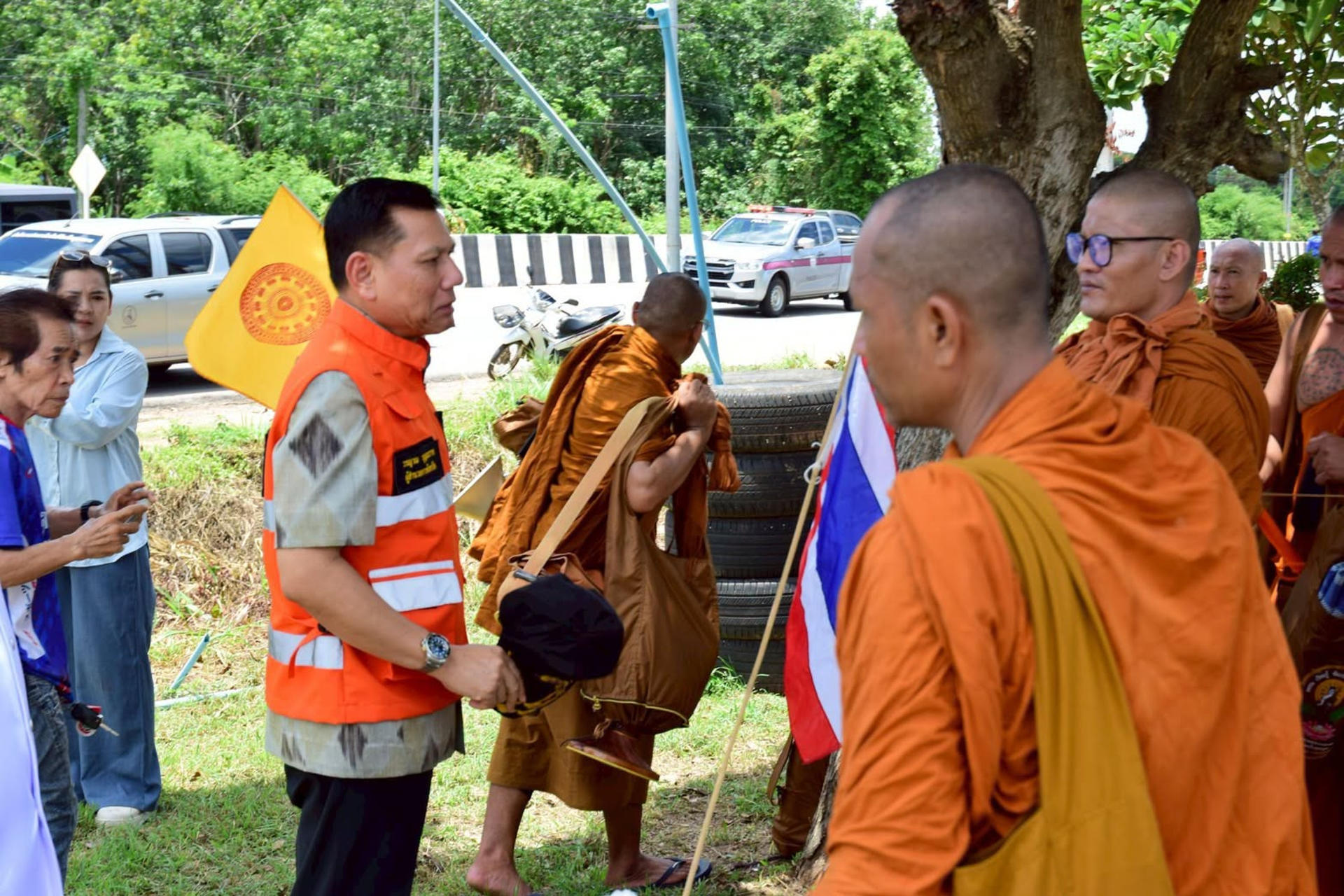 BANGKOK, 02/07/2026.- Ocho monjes budistas que participaban en un peregrinaje murieron este jueves en el noreste de Tailandia después de ser atropellados por una camioneta conducida por un menor de edad, según informaron las autoridades. EFE/ Departamento De Relaciones Públicas Provincial De Mukdahan SOLO USO EDITORIAL/SOLO DISPONIBLE PARA ILUSTRAR LA NOTICIA QUE ACOMPAÑA (CRÉDITO OBLIGATORIO)