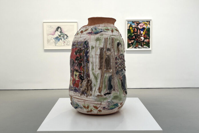 Fotografía del 26 de junio de 2026 que muestra la obra 'May' (2026) de la artista Jennifer Rochlin en la exposición 'In Solidarity', en Nueva York (Estados Unidos). EFE/Nora Quintanilla
