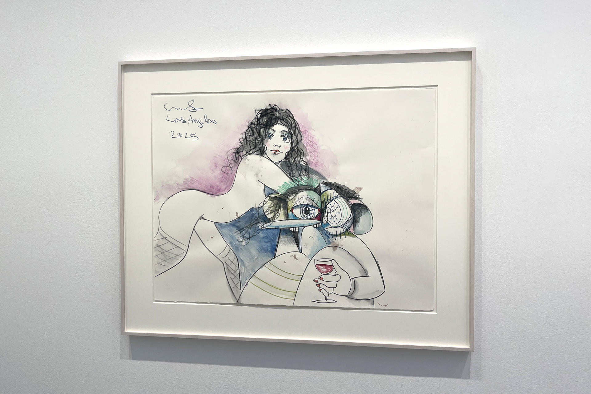 Fotografía del 26 de junio de 2026 que muestra la obra 'Double Portrait Composition' (2025) del artista George Condo en la exposición 'In Solidarity', en Nueva York (Estados Unidos). EFE/Nora Quintanilla
