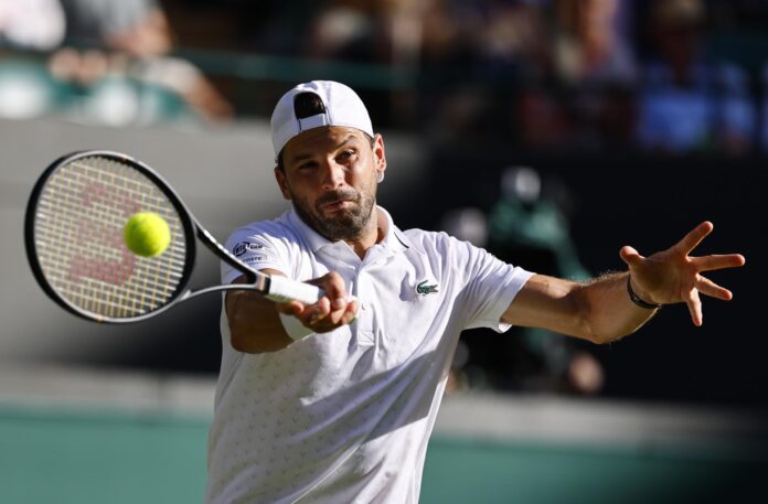 El búlgaro Grigor Dimitrov en su partido de segunda ronda del torneo de Wimbledon EFE/EPA/TOLGA AKMEN
