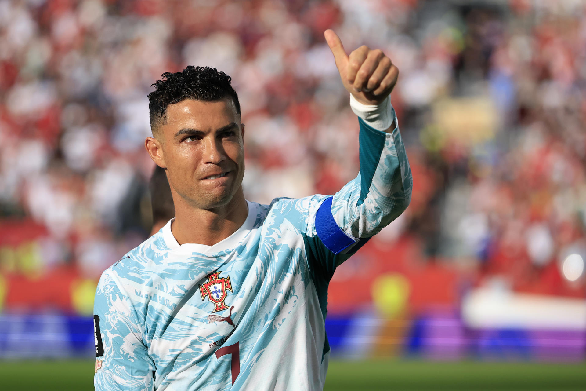 Cristiano Ronaldo, capitán de Portugal, en el estadio BMO en Toronto (Canadá). EFE/Bienvenido Velasco
