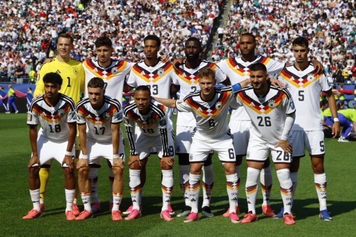 Los jugadores de las selección de Alemania posan antes del partido ante Paraguay del Mundial 2026, disputado en Boston el pasado día 29 de junio. EFE/EPA/GREG M. COOPER
