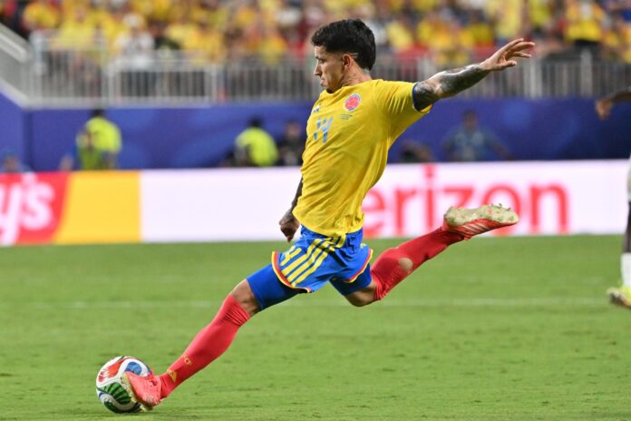 Gustavo Puerta, una de las figuras del mediocampo de Colombia. EFE/EPA/AMY KONTRAS

