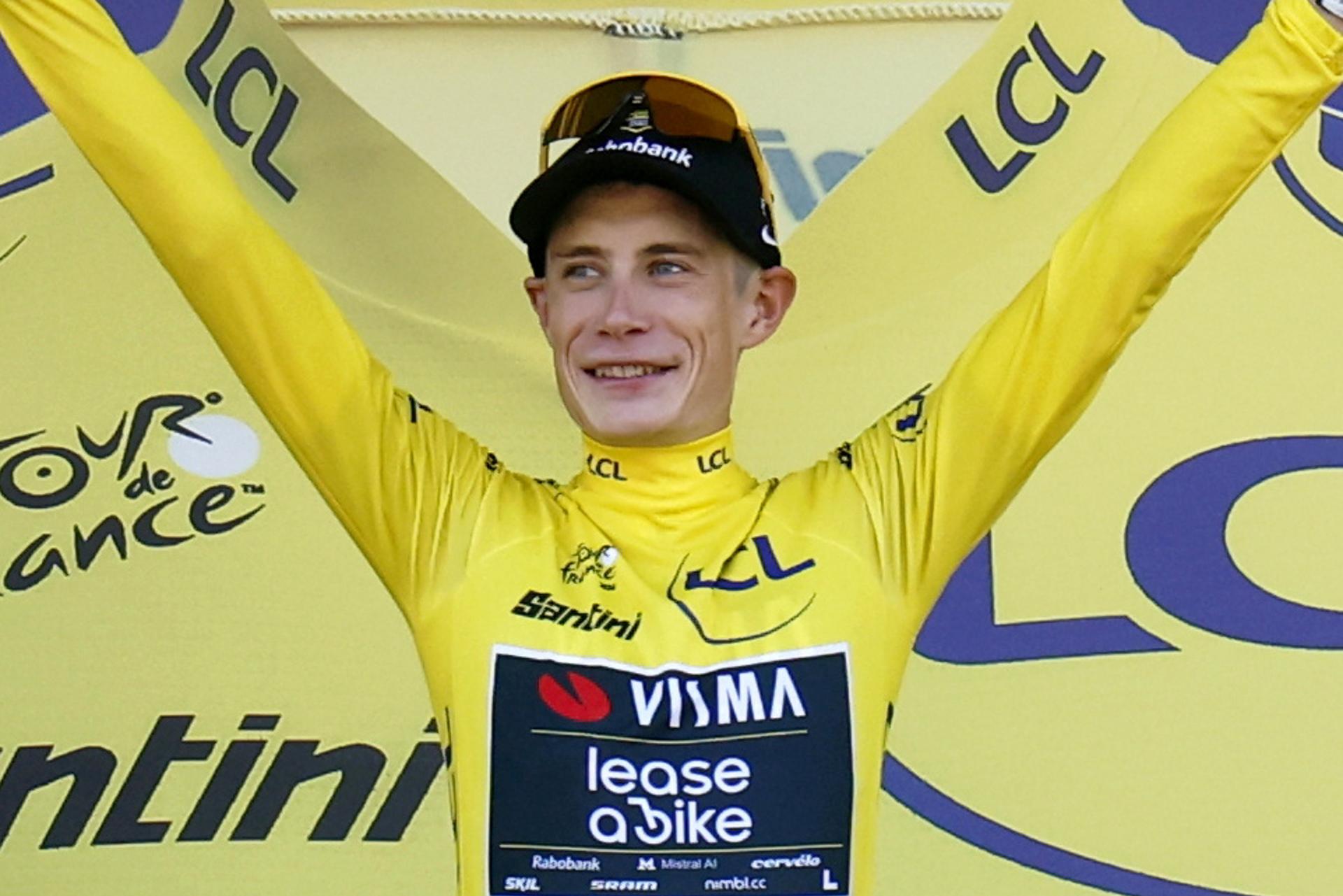 El ciclista danés Jonas Vingegaard tras la primera etapa del Tour de Francia, una contrarreloj por equipos de 19,6 kilómetros este sábado en BarcelonaEFE/EPA/GUILLAUME HORCAJUELO
