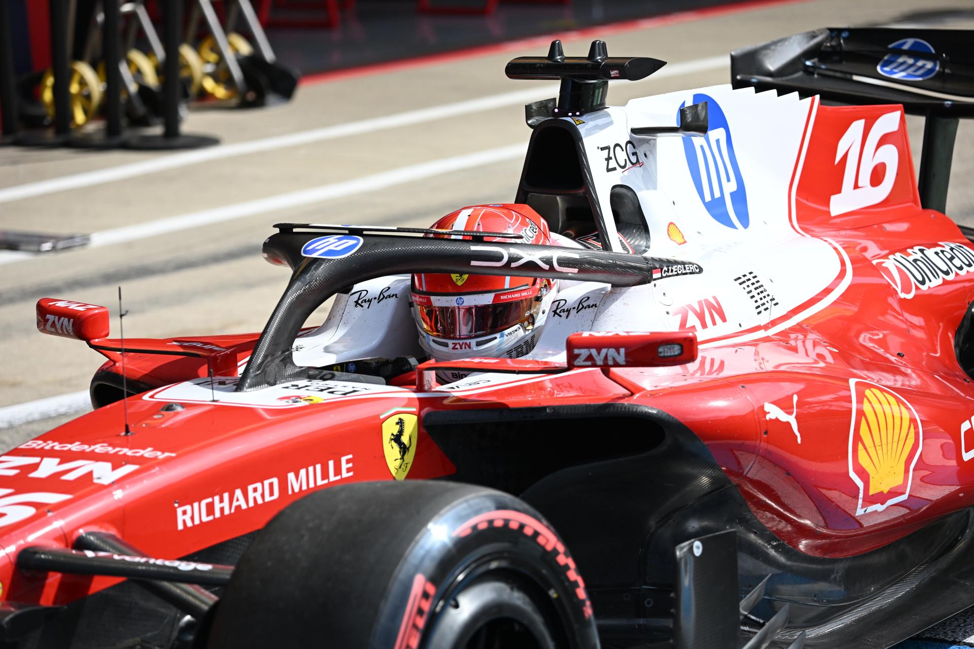 El monegasco Charles Leclerc (Ferrari) ganó este domingo el Gran Premio de Gran Bretaña. EFE/EPA/PETER POWELL
