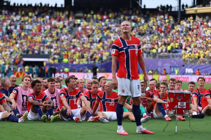 Erling Haaland puso a Noruega a sus pies tras la extraordinaria presentación ante Brasil en el Mundial 2026. EFE/EPA/OLGA FEDOROVA
