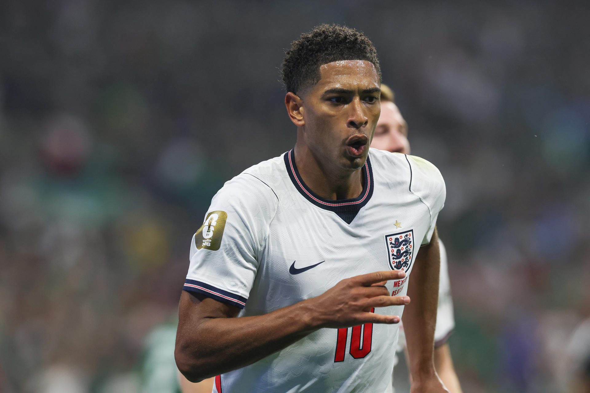 Jude Bellingham afirmó este domingo en Ciudad de México que está ansioso por jugar contra Noruega y su goleador Erling Haaland en los cuartos de final del Mundial. EFE/ Alex Cruz