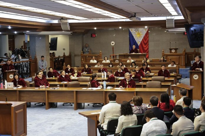 El Senado de Filipinas juzga desde este lunes a la vicepresidenta, Sara Duterte.
EFE/EPA/ROLEX DELA PENA / POOL
