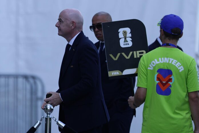 El presidente de la FIFA, Gianni Infantino, durante el Mundial de Estados Unidos, México y Canadá, el pasado 4 de julio. EFE/CHRISTOPHER NEUNDORF
