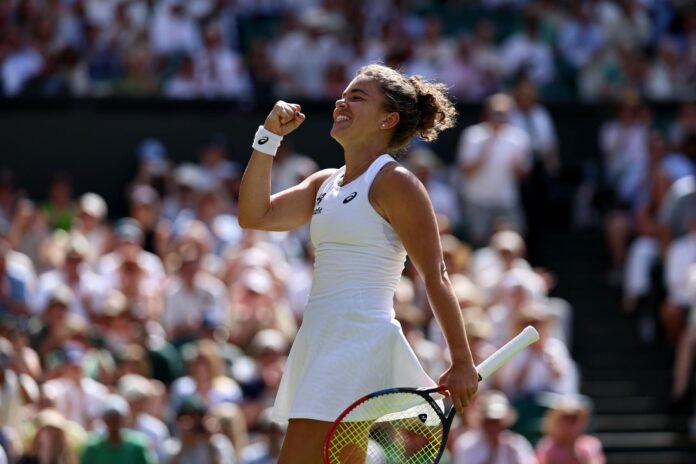 La italiana Jasmine Paolini en su partido de octavos de final de Wimbledon EFE/EPA/NEIL HALL
