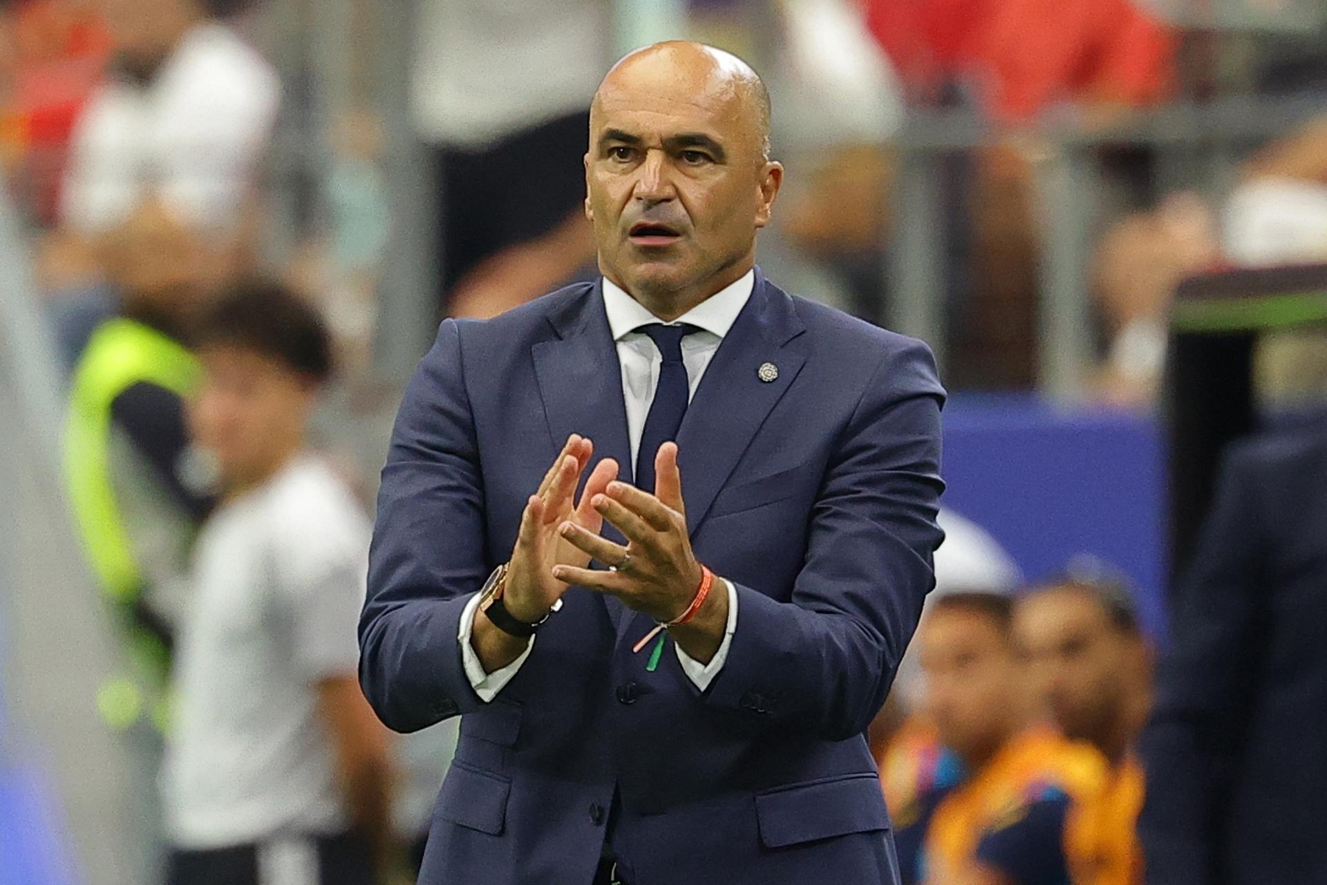 El seleccionador nacional de Portugal, Roberto Martínez, reacciona durante el partido de octavos de final del Mundial de la FIFA 2026. EFE/EPA/CHRISTOPHER NEUNDORF
