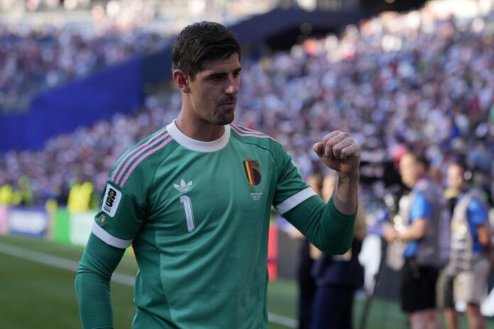 Courtois celebra la victoria ante Estados Unidos. EFE/EPA/STEPHEN BRASHEAR
