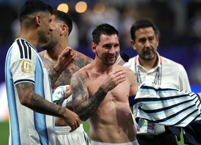 Lionel Messi y su llanto de felicidad tras la clasificación de Argentina ante Egipto en los octavos de final del Mundial 2026. EFE/EPA/CRISTOBAL HERRERA-ULASHKEVICH
