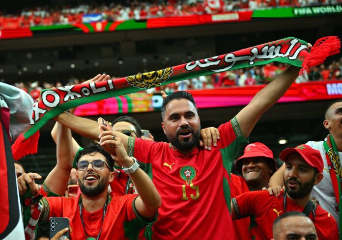 Los aficionados de Marruecos celebran tras el partido de octavos de final del Mundial de la FIFA 2026 entre Canadá y Marruecos, en Houston, EE.UU. EFE/EPA/SAM WASSON
 
//////////
 
HOUSTON (United States), 04/07/2026.- Fans of Morocco celebrate after the FIFA World Cup 2026 Round of 16 match Canada against Morocco, in Houston, USA, 04 July 2026. (Marruecos) EFE/EPA/SAM WASSON
