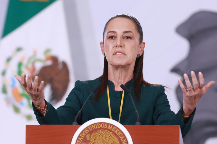 Imagen de archivo de la presidenta de México, Claudia Sheinbaum.EFE/Mario Guzmán
