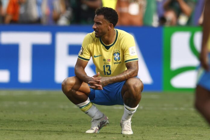El brasileño Danilo durante el partido contra Noruega el pasado domingo en New Jersey. EFE/EPA/WILL OLIVER
