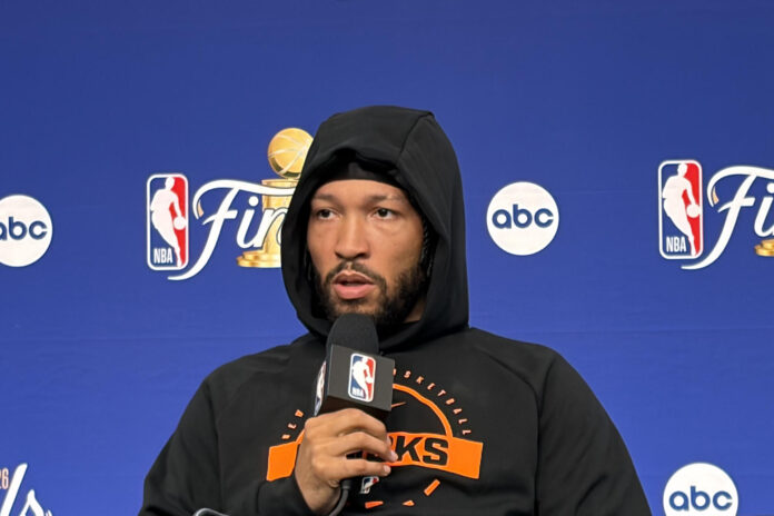 Fotografía del pasado 9 de junio, en la que puede verse al jugador de los New York Knicks Jalen Brunson. EFE/ Jan Téllez Asensio
