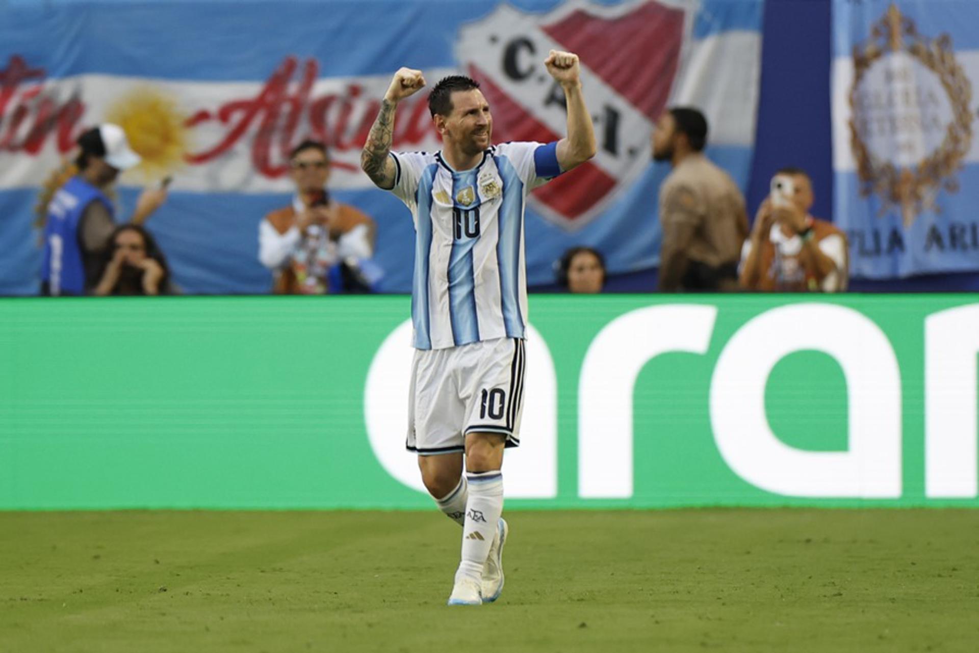 Lionel Messi de Argentina en un partido del Mundial de la FIFA 2026. EFE/ Alberto Estevez