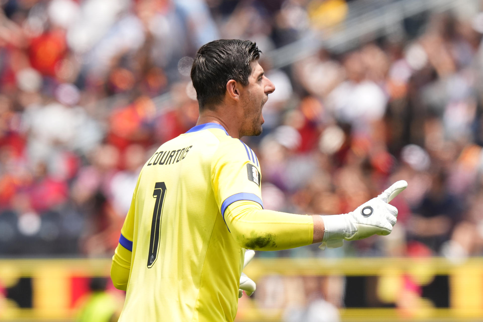 El guardameta Thibaut Courtois aún no tiene definida su continuidad entre los tres palos de Bélgica.EFE/ Omar Alonso