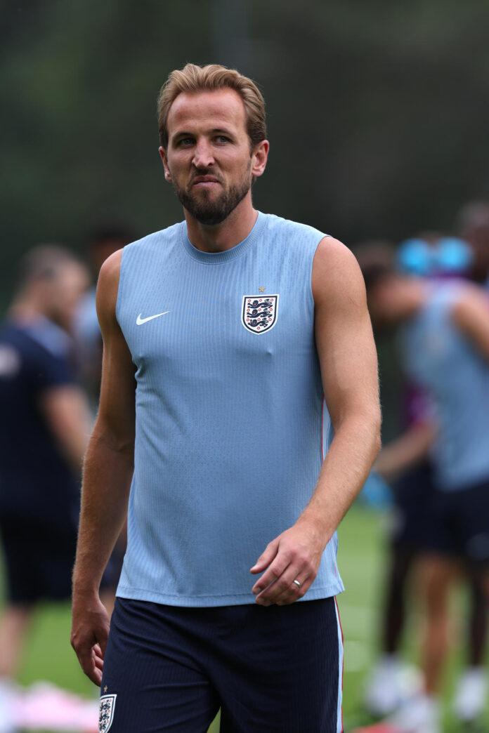 Harry Kane, de Inglaterra, durante un entrenamiento en el Mundial 2026. EFE/ Alex Cruz

